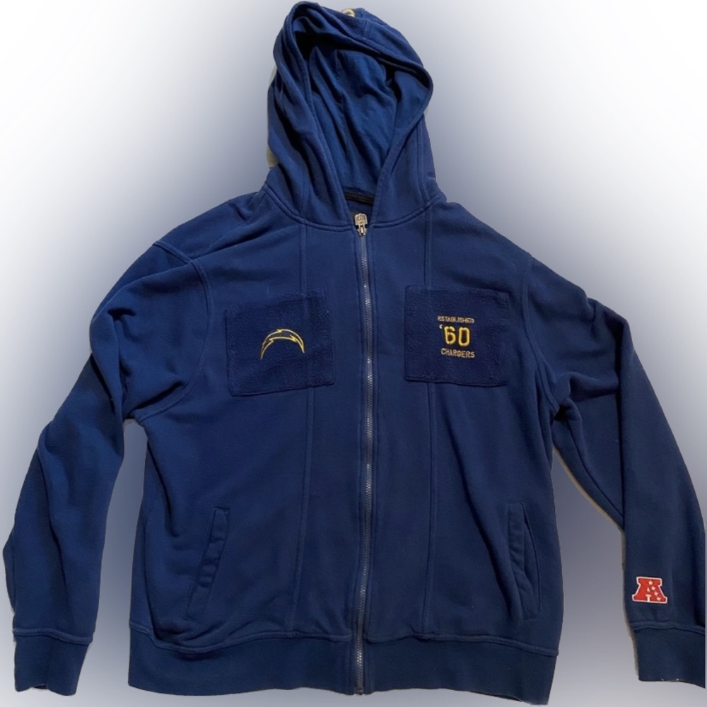 San Diego Chargers Vintage NFL Proline Zippered Sweatshirt